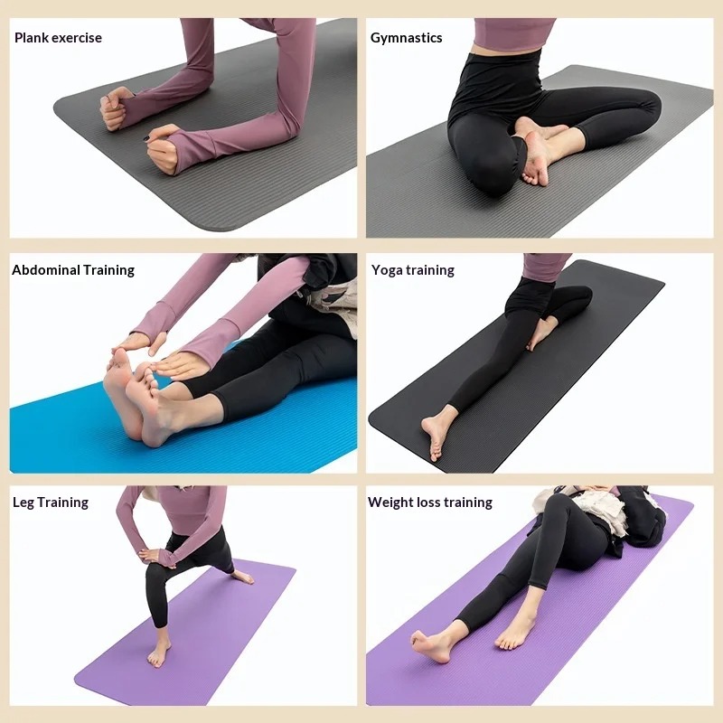 Pilates Yoga Mat Workout - Tappetino Yoga Extra Spesso Antiscivolo, Ammortizzante,