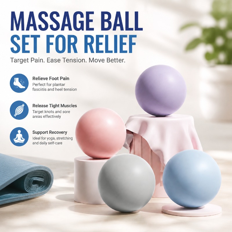 Pilates Ball Mini - Palla Massaggiante in Silicone per Fitness,