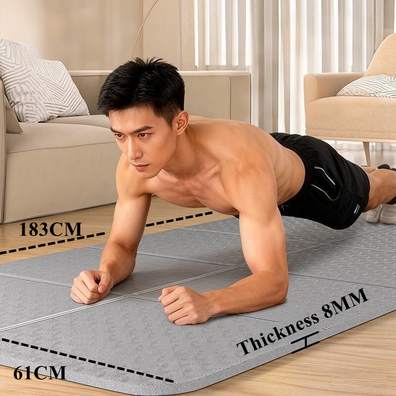 Pilates Yoga Mat Workout - Tappetino pieghevole 183x61x0.8 cm Tappetino per