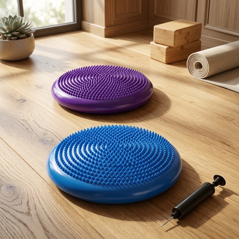 Exercise Disc Inflatable - Cuscino Gonfiabile per Yoga e Massaggio,