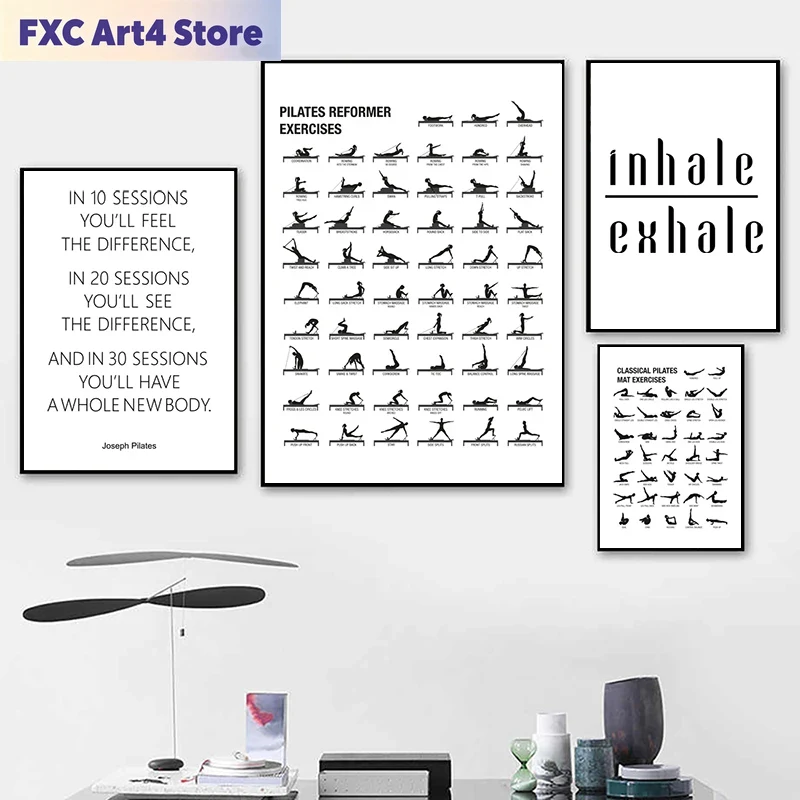 Yoga Pilates Yoga - Poster Senza Cornice per Allenamento Pilates,