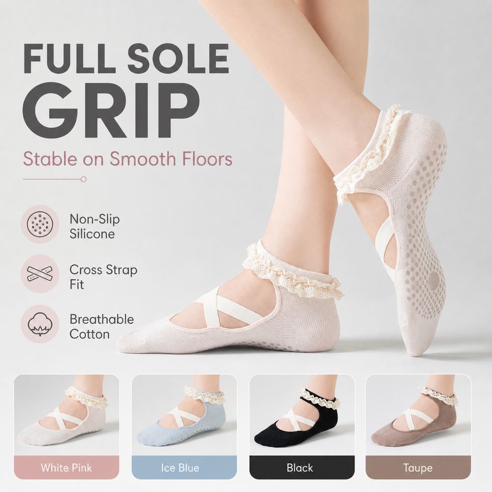 Pilates Ankle Strap - Nuovi calzini antiscivolo per yoga con