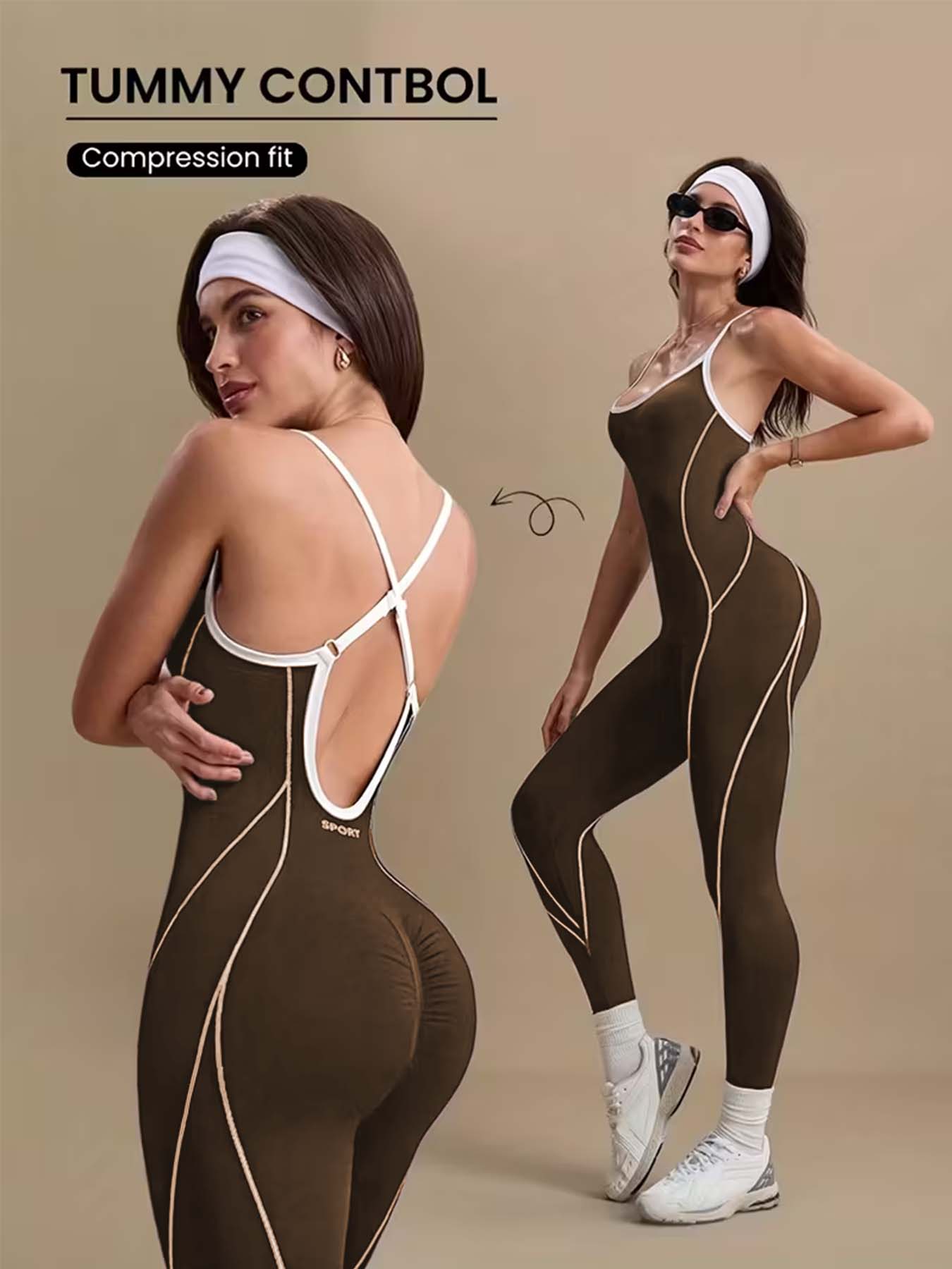 Tuta da yoga marrone da donna  - Pilates Ankle Strap recensione e prezzo